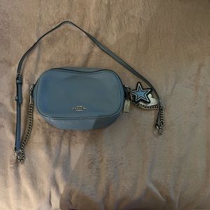 Coach Crossbody with fabric charms. Gently Used.